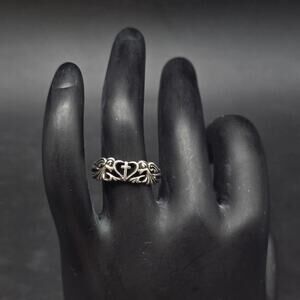 Bob Siemon Sterling Silver Angel Cross Ring Religious Gift Size 5.25